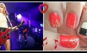 Taylor Swift Red Tour Inspired Nails!!!!