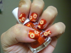 Hard Candy Lava and fimo flowers from Sally Beauty