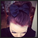 Cheer bow, ponytail