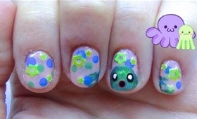 Kawaii Octopus Nails | Collaboration with Beyonceesha "Kawaii"