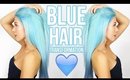 BABY BLUE HAIR!! How To Dye Your Hair Blue!
