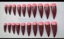 GNbL- Half moon French Manicure in Pink and Wine