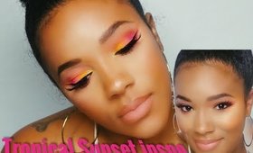 Tropical Sunset inspired look| Morphe 35B | @leiydbeauty