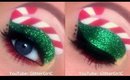 Glittery, Candy Cane, Christmas Makeup Tutorial