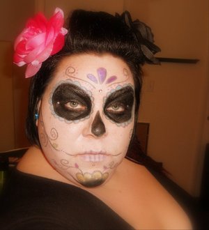 Day of The Dead look I did for Halloween.