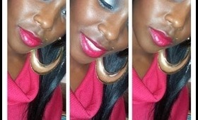 Sultry peek a boo eyes with red lips Valentine look #2