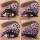 Purple leopardprint make-up