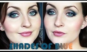 Shades of Blue: Matte Navy & Peach Makeup