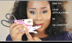 For Beginners: LASH APPLICATION in Seconds w/liner|(HIGHLY REQUESTED) |survivingbeauty2