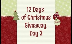 Day 3 - 12 Days of Christmas Giveaway *CLOSED*