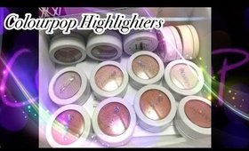 NEW COLOURPOP HIGHLIGHTERS - PLUS SWATCHES