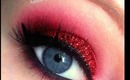 Red, Glittery Christmas Look - Makeup Tutorial