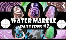 WATER MARBLE PATTERNS #2 | HOW TO BASICS | NAIL ART DESIGN TUTORIAL BEGINNER EASY SIMPLE