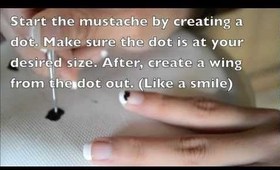 Mustache nail tutorial