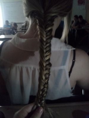 My friend fishtailed my hair during class