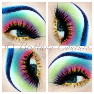 This stunning, colorful creation is by Brittany Couture, featuring our Violet Noir lashes! Check her out here: http://brittanycouturexo.blogspot.com/