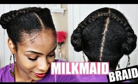 Milkmaid Braid on Natural Hair