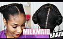 Milkmaid Braid on Natural Hair