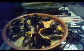 Mussels and cheesy noodles #cooking