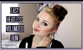 Heatless Hairstyle #1: Huge Topknot Bun! (Easy & Works on Thin Hair!)