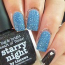 Blue Textured Accent Nail