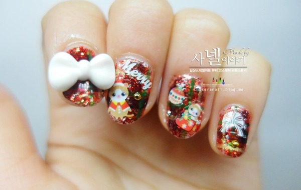 Easy Christmas Nail Designs 2013 | Sara N.'s (saranail) Photo | Beautylish