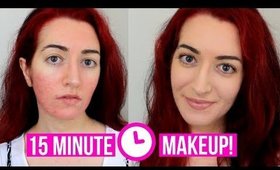 15 MINUTE MAKEUP ROUTINE! How To Apply Makeup FAST For School & Work | Jess Bunty