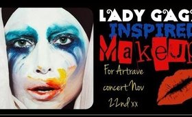 Lady Gaga Applause Inspired Makeup - Nov 22nd - Gaga live at Newcastle Arena