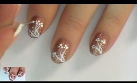 Simple NailArt Design Tutorial for short nails -Copper Cabana- for beginners