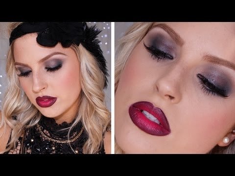 Halloween Look Great Gatsby  Flapper hair  makeup tutorial   NellysLookBook  YouTube