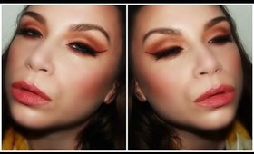 Orange Liner and Soft Cut Crease Using Lime Crime Venus Dupe  | Time Lapse Make-Up Transformation