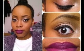 Holiday Look #3 | Cat Eye & Vampy Lip