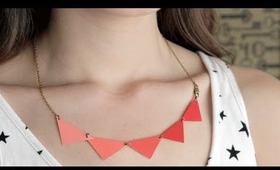 DIY ♥ Ombre Bunting Necklace Using Paint Chips