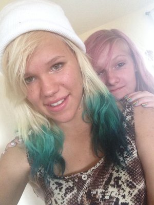We were messing around with hair dye. 
Xoxo