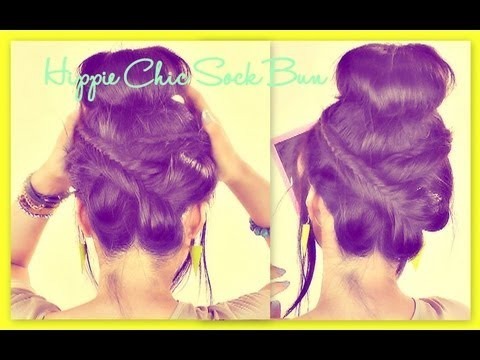 Hippie Fishtail Wrap Around Braid Bun Easy Updos