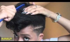 Pompdour Style & Snatched Edges w/ EdgeComb Straightner