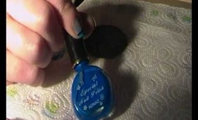 simple konad metro retro blue  design for long and short nails m65