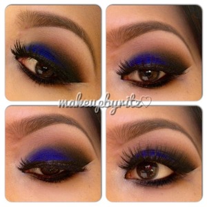 Urban Decay Chaos on the lid, MAC brown script on the crease, MUG corrupt on the outer v