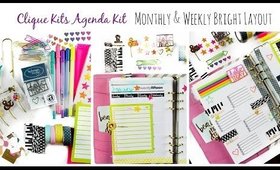 Clique Agenda Kit Review, Monthly & Weekly Layout For Your Planner // villabeauTIFFul