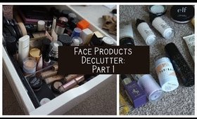 Decluttering my face products - PART 1! Primers, Foundations, Concealers & Powders