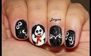 Halloween Cuteness: Ghost With a Scarf Nail Design