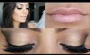 Day to Night Makeup Tutorial ♥ Gold & Black Smokey Eye | Collab With Stefy Puglisevich