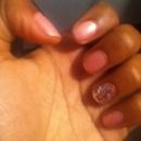 nails pink glitter