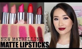 NEW Maybelline MATTE Color Sensational Lipsticks | Try On + First Impressions | hollyannaeree