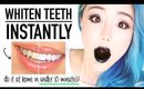 BEAUTY HACKS Whiten Teeth Instantly At Home in Under 10 Minutes Naturally ♥ Before & After Whitening