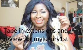 Tape in extensions and mini myluxury1st review