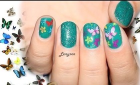 Butterfly Nail Design / How To Apply Nail Foils