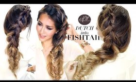 ★Cute Dutch BRAID into Fishtail Braids Hairstyle | Spring HAIRSTYLES