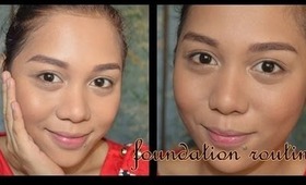 FOUNDATION ROUTINE (BEAUTY COSMETICS FACE PERFECTION BRUSHES)