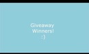 Giveaway Winners!